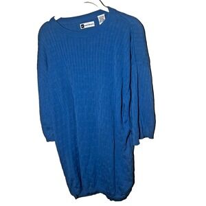 Bachrach Silk Cotton Sweater Shirt Men XXL Periwinkle Knit‎ Short Sleeve Luxury